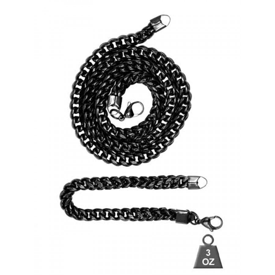 Stainless Steel Chain and Bracelet Set