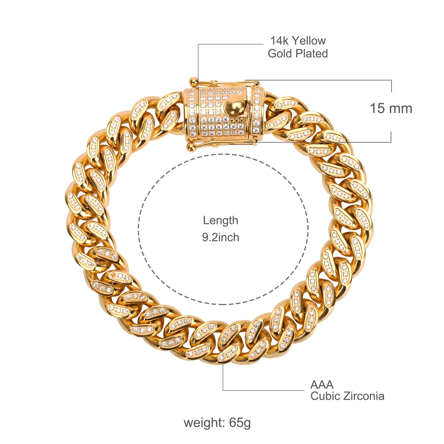 GOLIATH 12MM Steel Full CZ Cuban | 938552