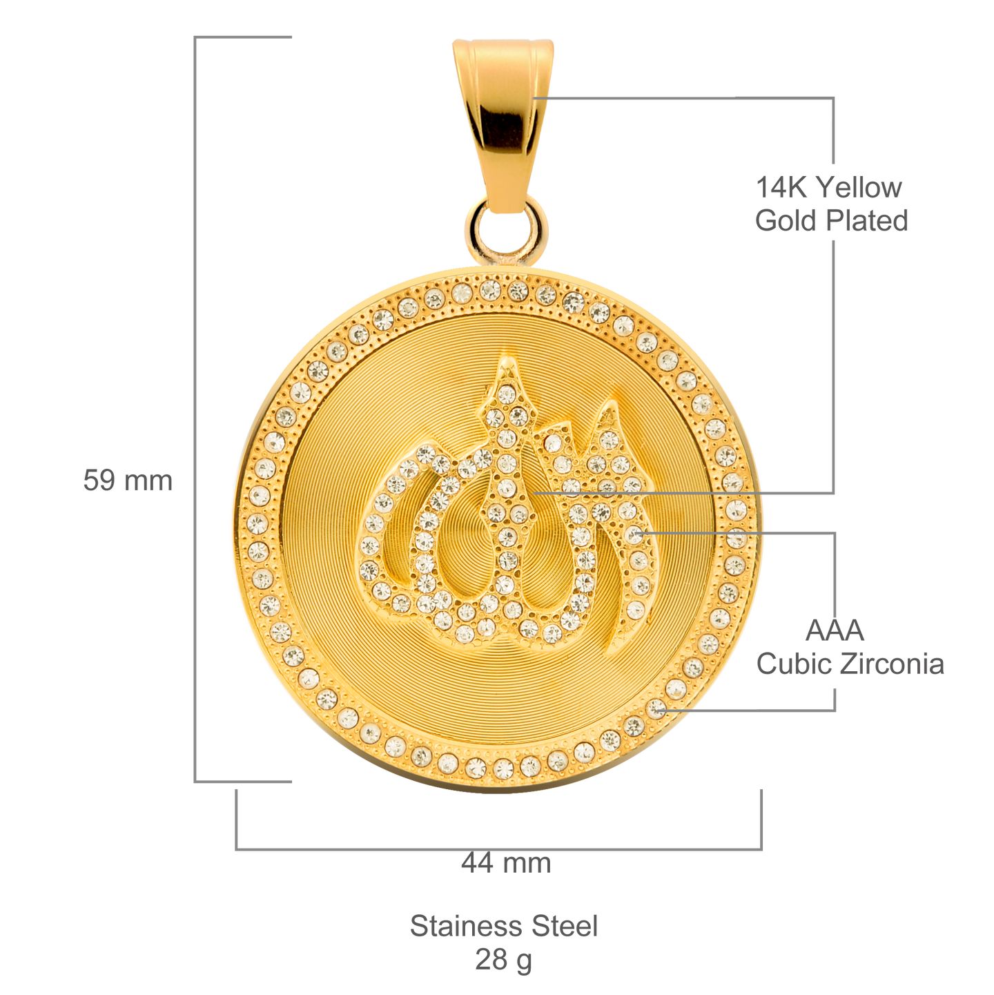 ALLAH Steel Pendant | 938592