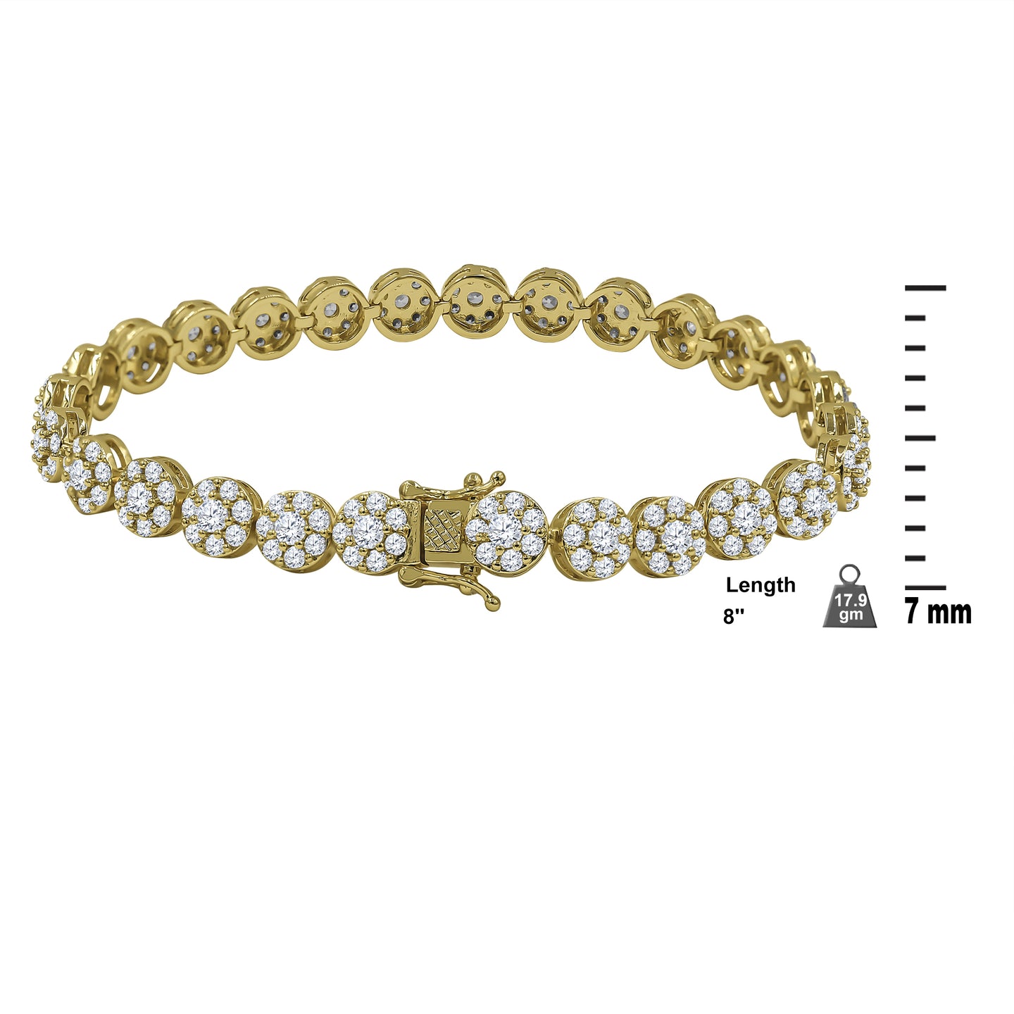 MISTRAL 7MM CZ BRASS ICED OUT CHAIN | 961642