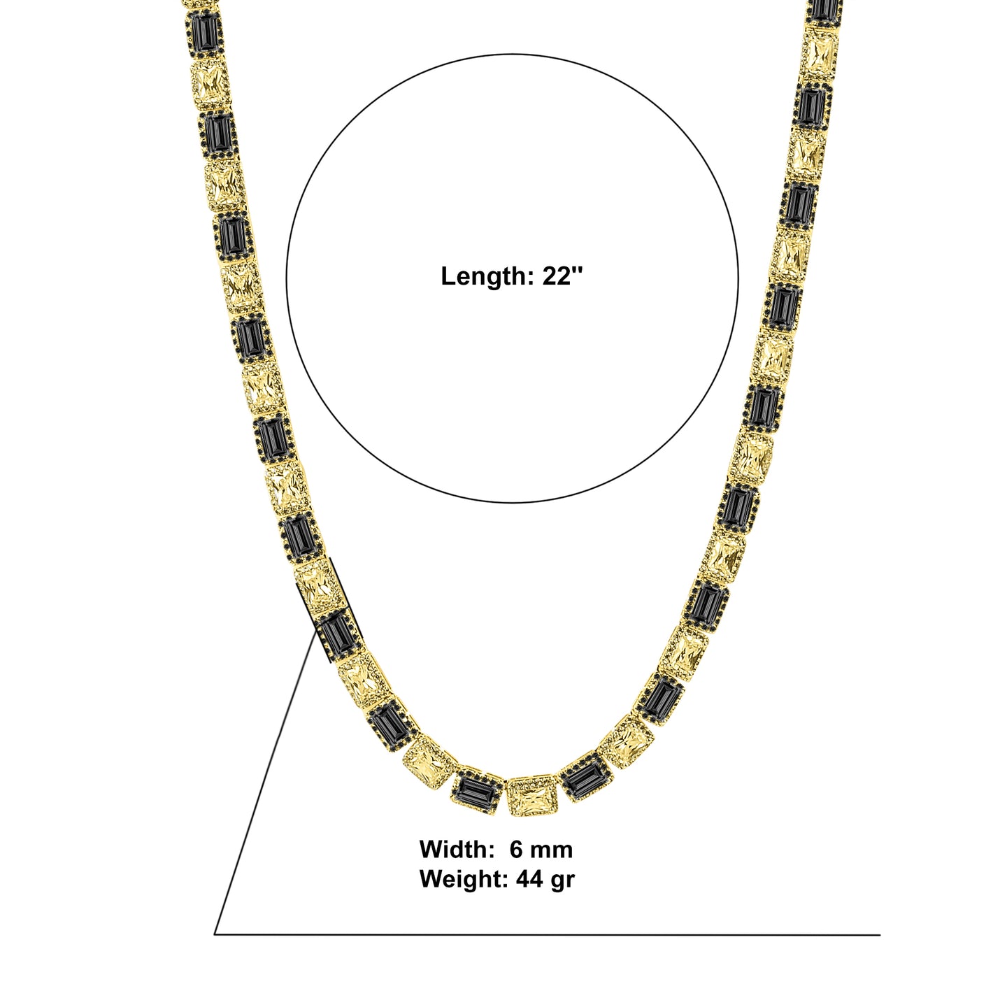 SHOWY 6MM Square Tennis Chain | 9622126