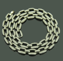 14 MM CURB LINK Silver Color Solid Crystal Chain | 970841