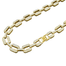 14 MM CURB LINK Solid 14K Yellow Gold Color Crystal Chain 970842
