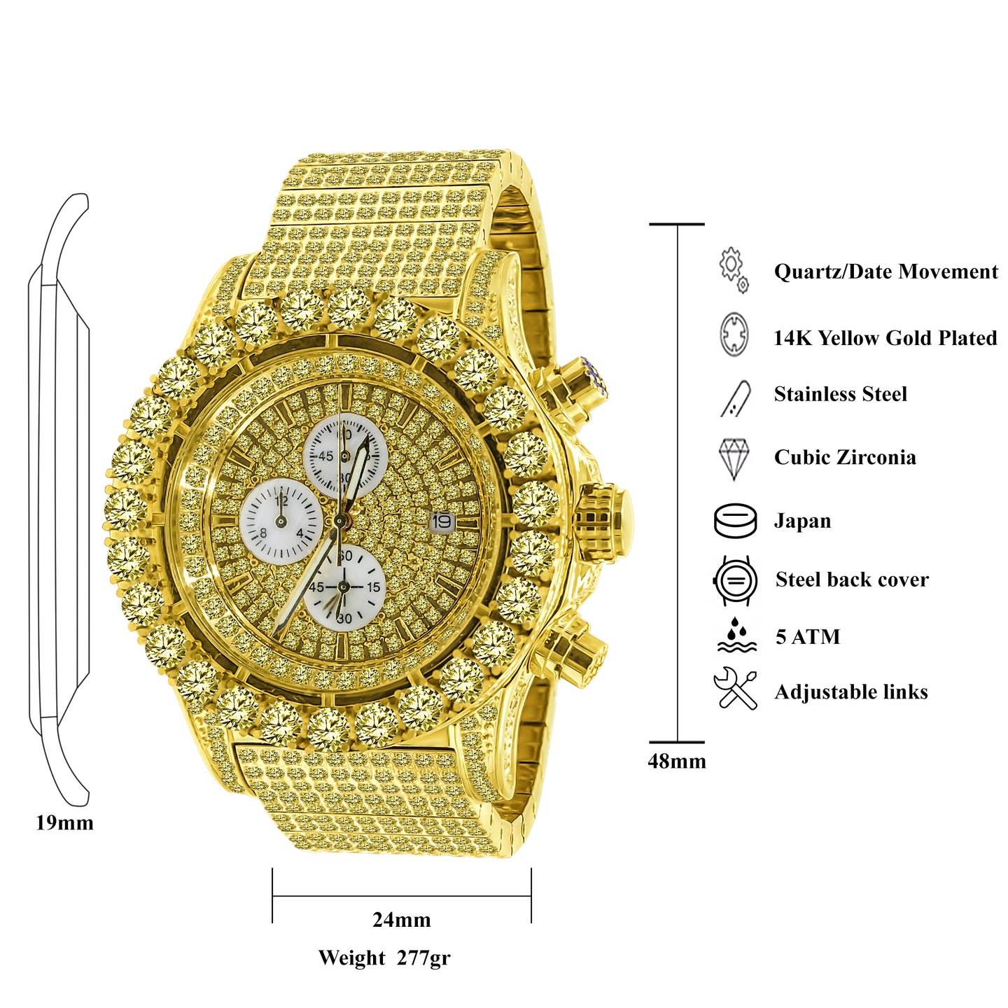 Forte Steel CZ Watch | 530302