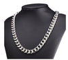 Silver Plated Brass Classic Cuban Chain