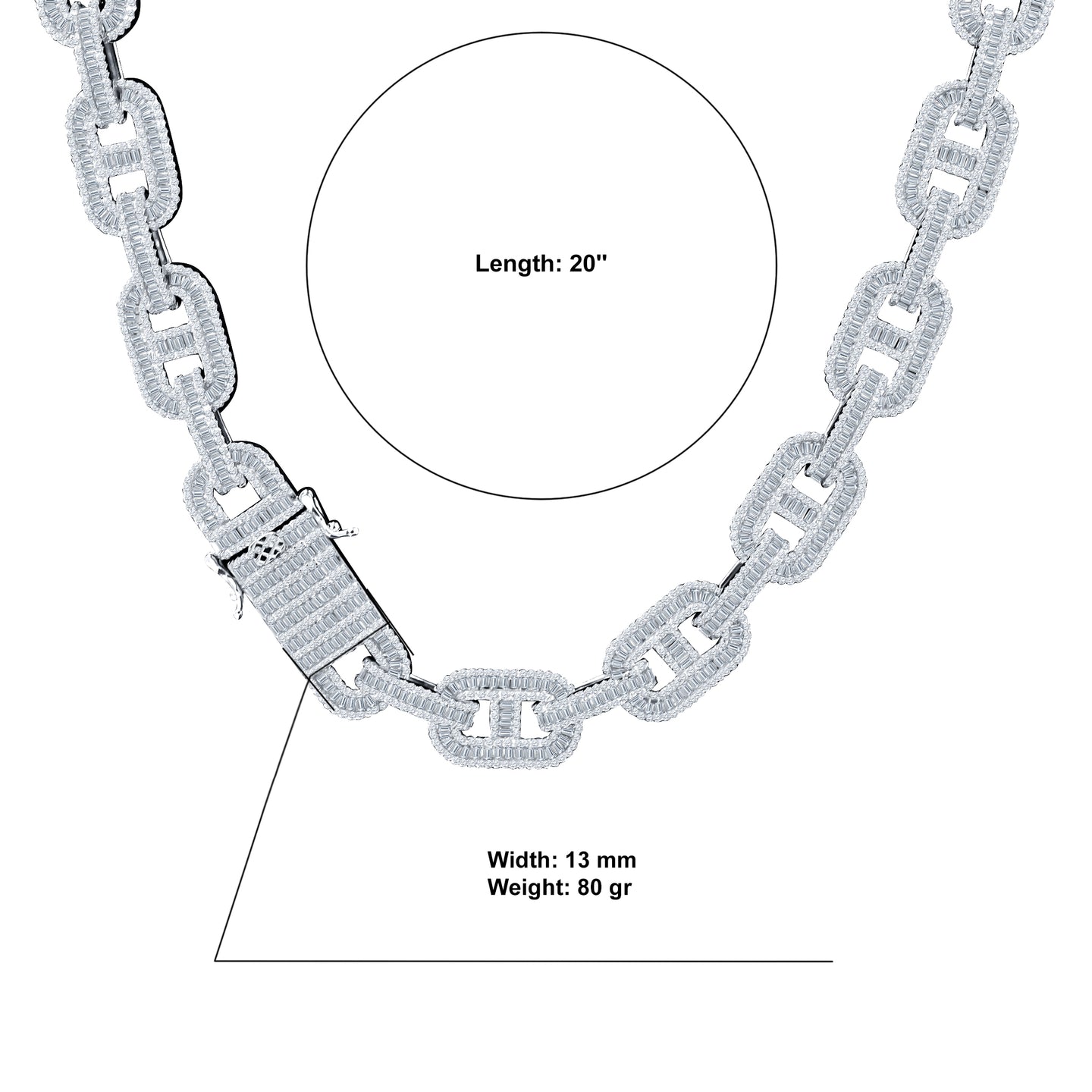 BEATIFIC SILVER CHAIN CZ | 9216021