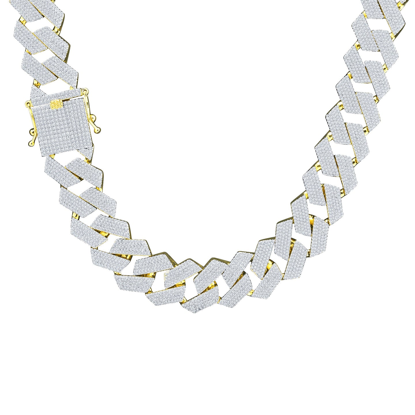 AGLOW 18MM BRASS ICED OUT CHAIN I  963212