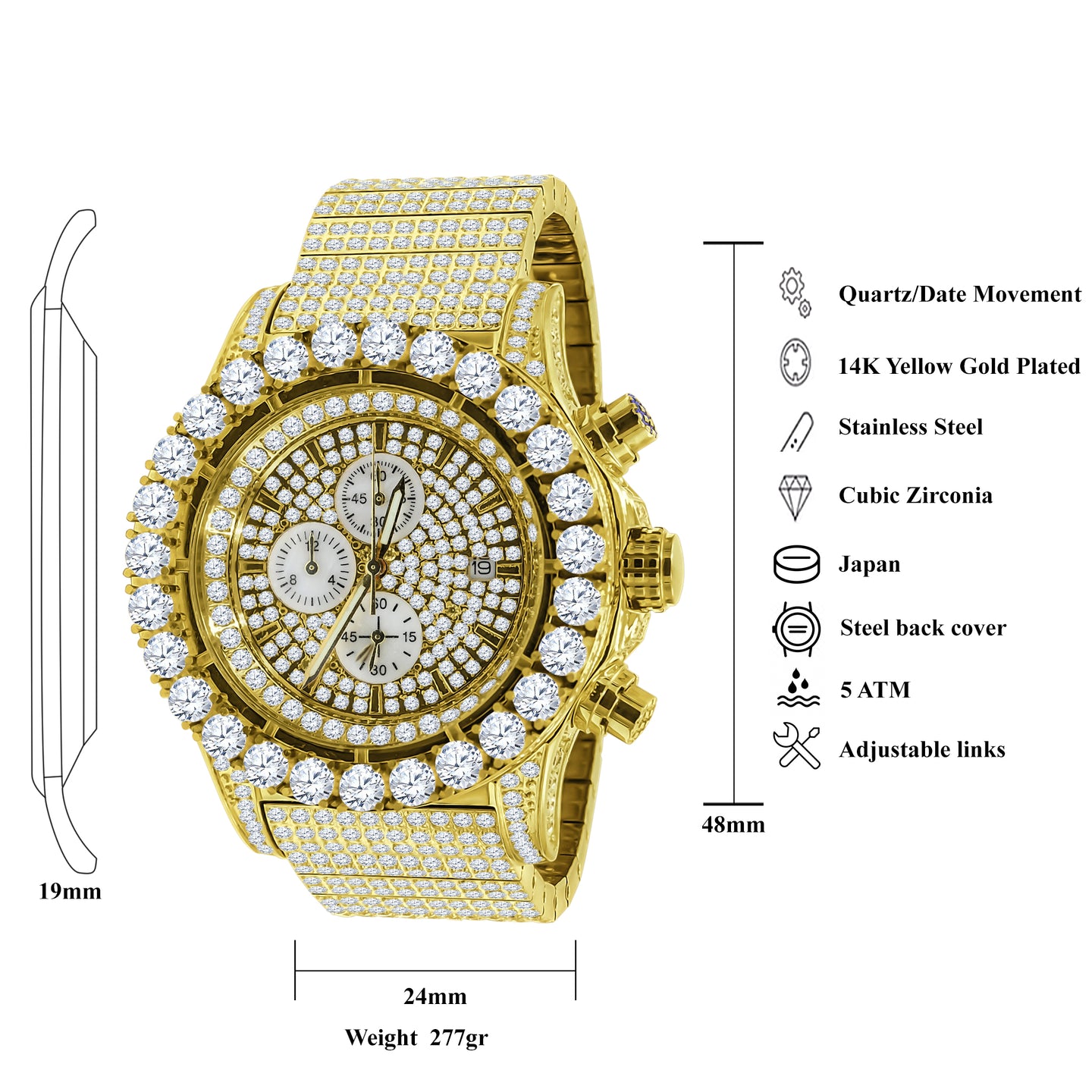 Forte Steel CZ Watch | 530302