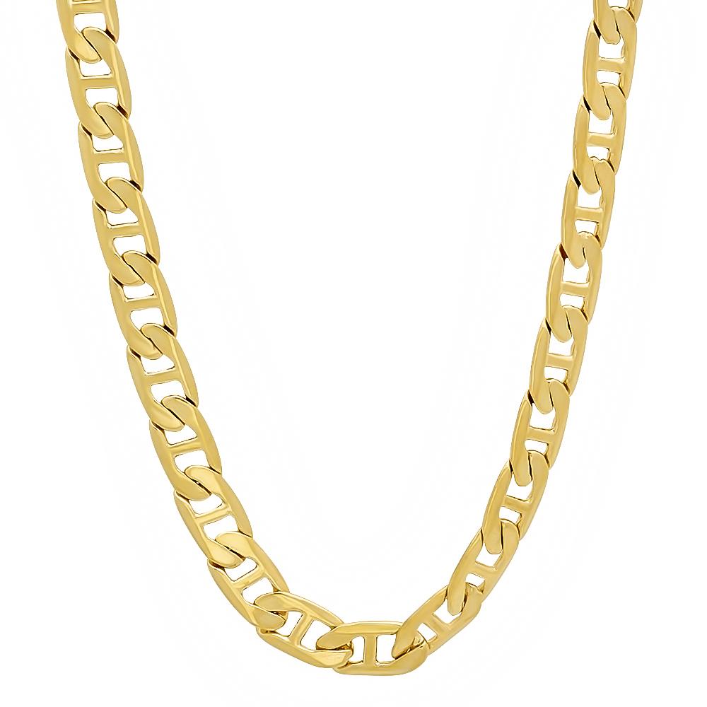 14K Yellow Gold Plated Brass Classic Chain