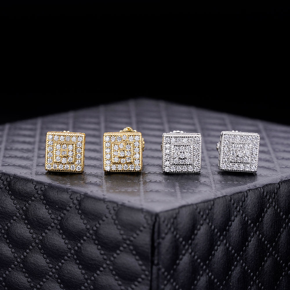 HEARTY STERLING SILVER CZ EARRINGS  | 9219281