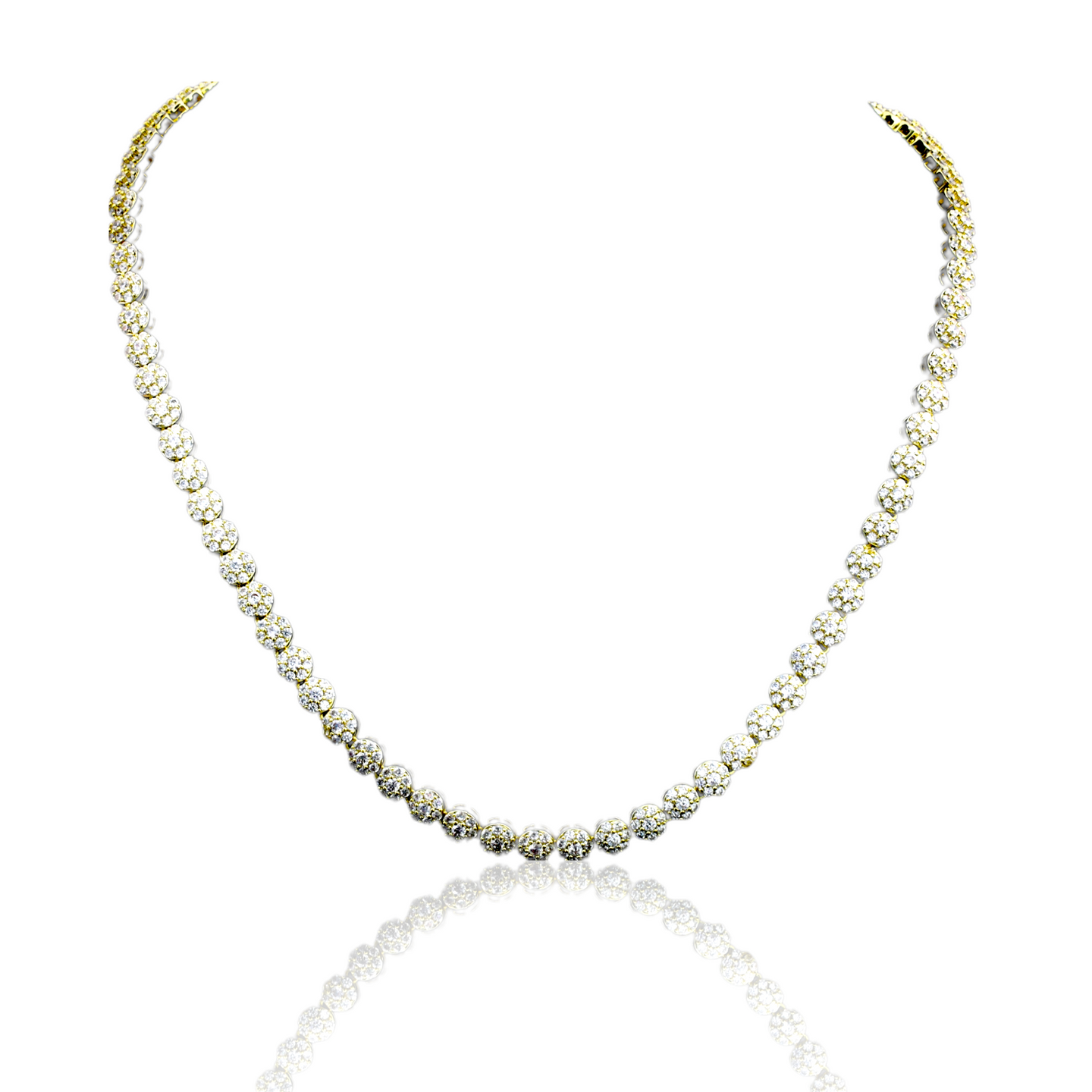 VETRA 5MM CZ BRASS GOLD ICED OUT CHAIN  I 961452