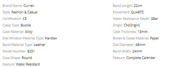 STYGIAN LEATHER WATCH I 540473