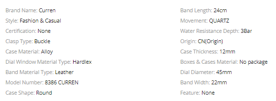 PRECISIAN LEATHER WATCH I 5413932