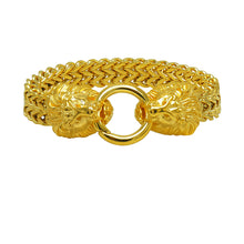 Stainess Steel Lion Head Cuff Bracelet in Gold Color