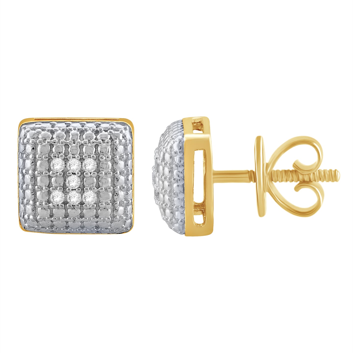 CARREE 925 REAL DIAMOND EARRINGS I 990531