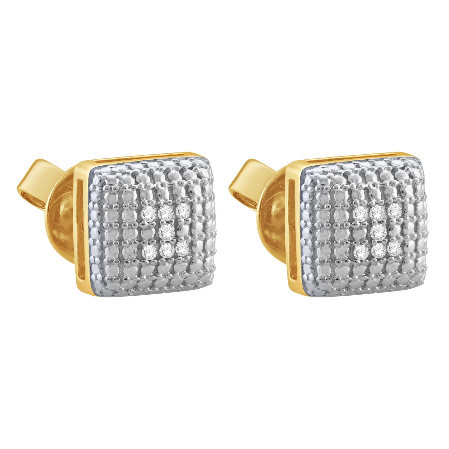CARREE 925 REAL DIAMOND EARRINGS I 990531