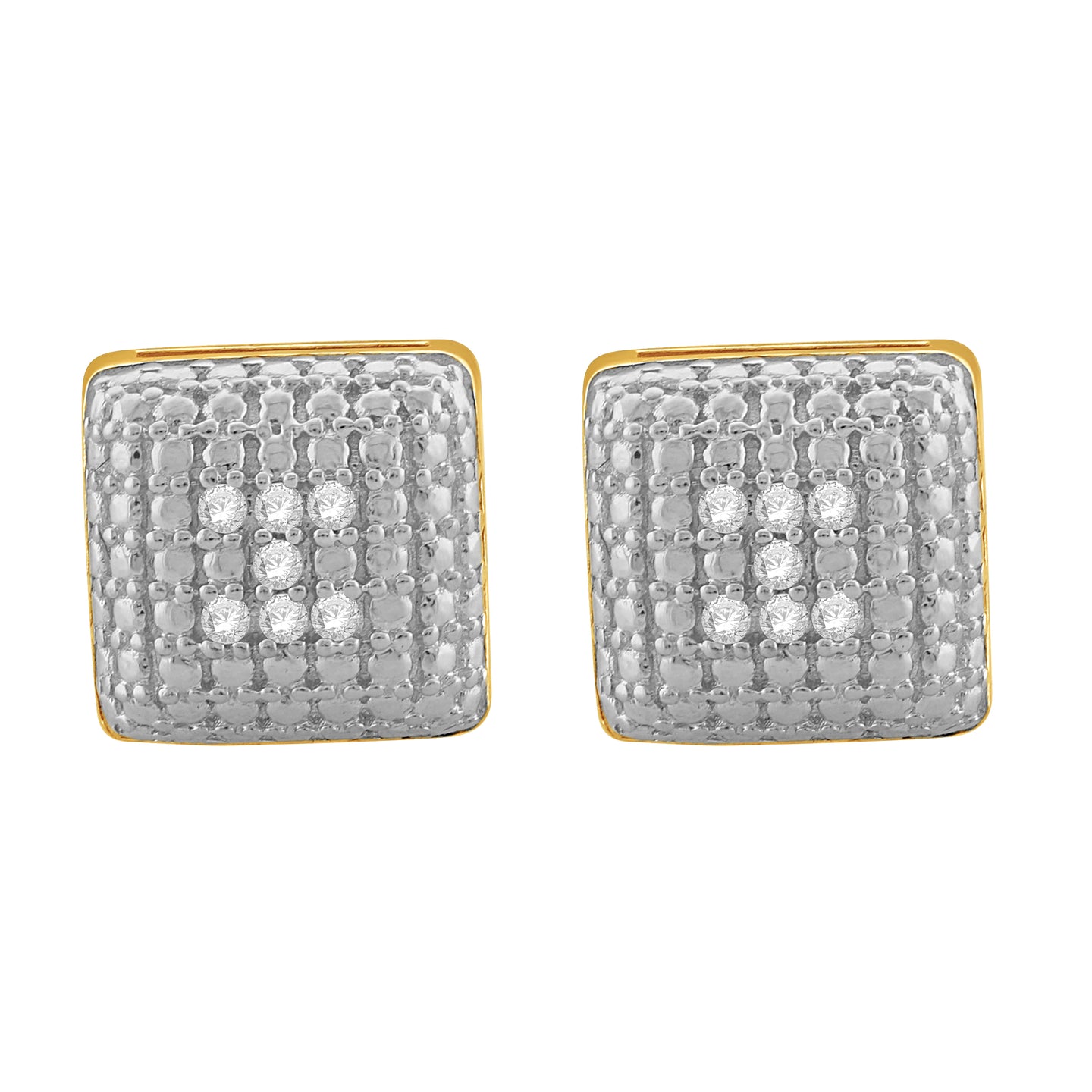 CARREE 925 REAL DIAMOND EARRINGS I 990531