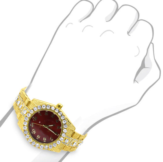 NIGHT SPARKLER HIP HOP METAL WATCH I 563016