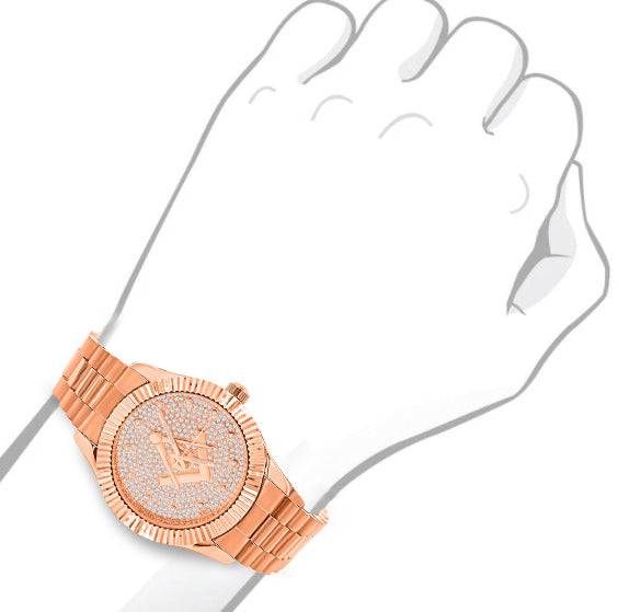 ARIES MASONIC ICED OUT HIP HOP METAL WATCH | 562995