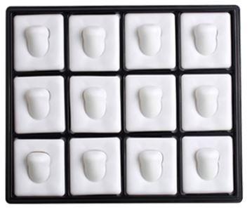 Tray with White Pads for 12 Rings 250141