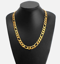 14K Yellow Gold Solid Brass Classic Figaro Chain