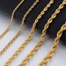 14K Yellow Gold Solid Brass Classic Korean Chain