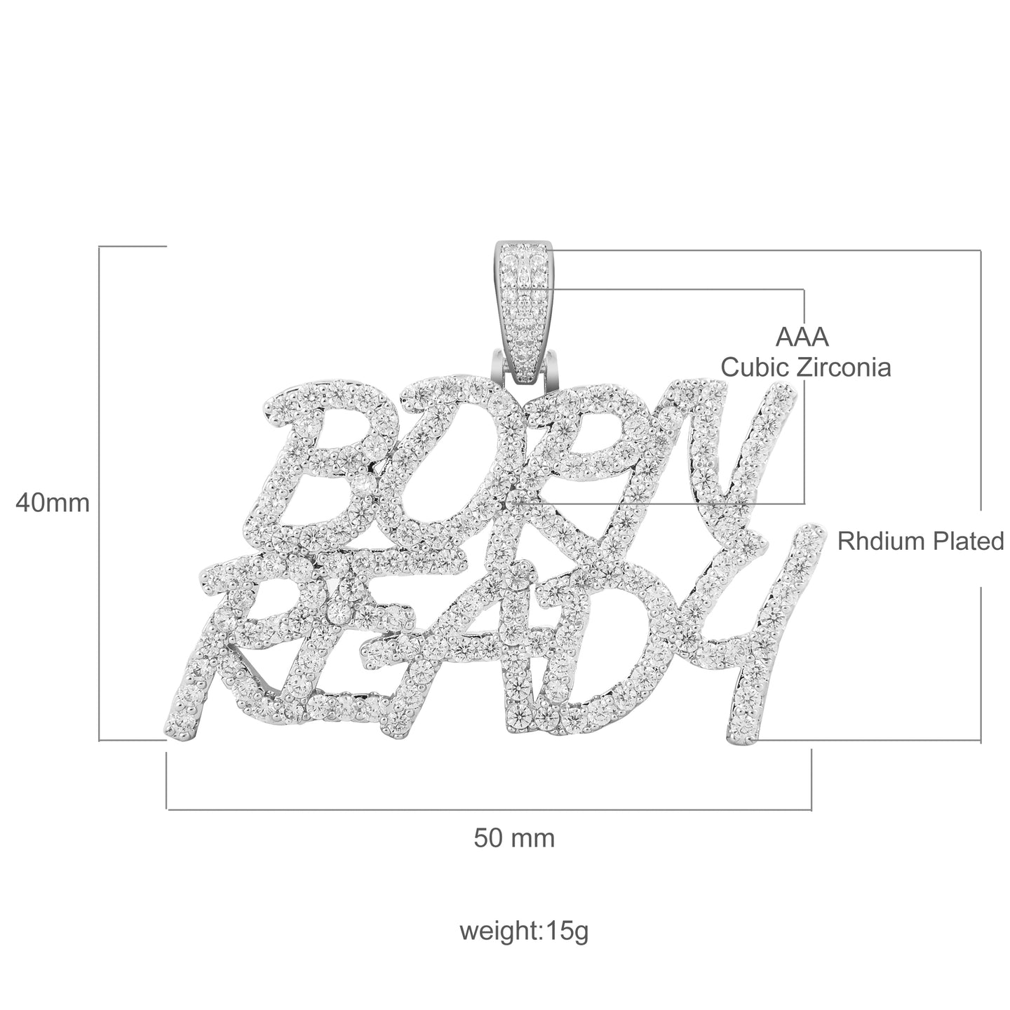 BORN READY CZ 925 Pendant | 9210951